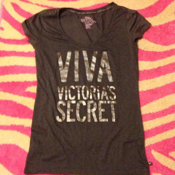 VIVA VS tee shirt with black crystals/ rhinestones