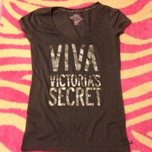 VIVA VS tee shirt with black crystals/ rhinestones