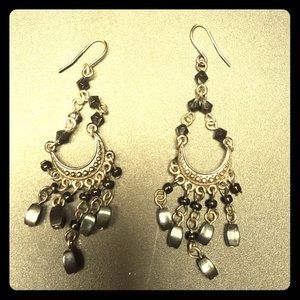 Black chandelier earrings