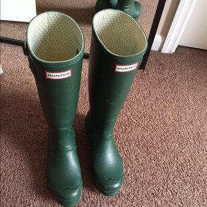 Womens green Hunter boots