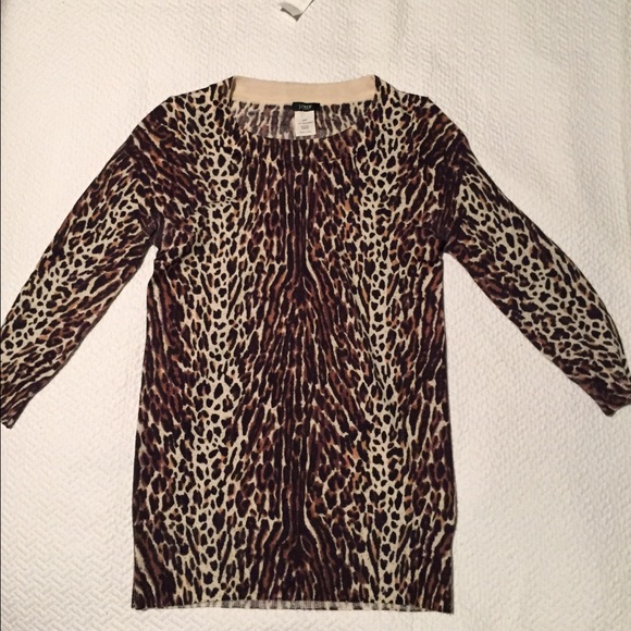 J. Crew leopard print tippy sweater