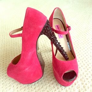 Red Betsey Johnson Platform Heels