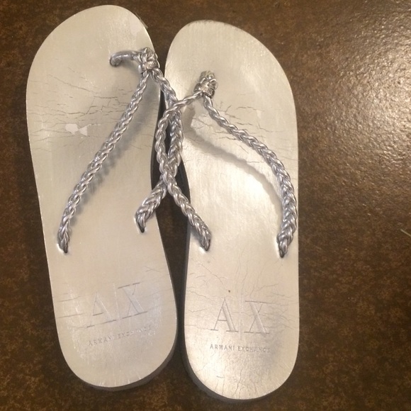 Armani exchange flip flops size 7