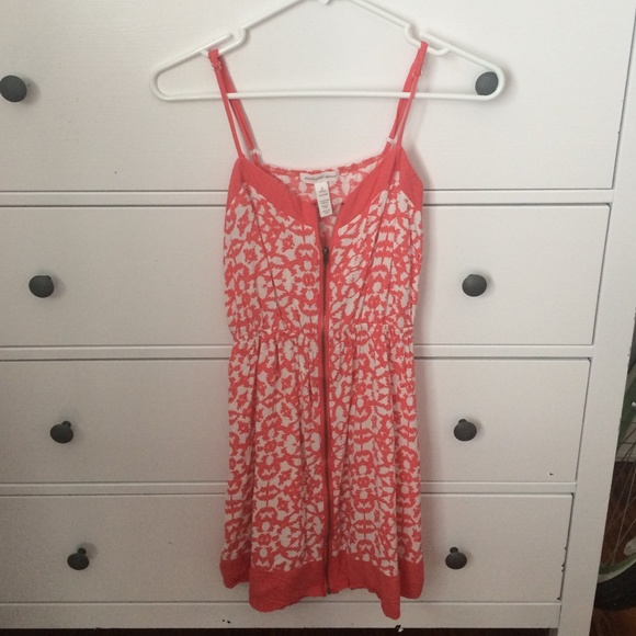 Pink and white dress