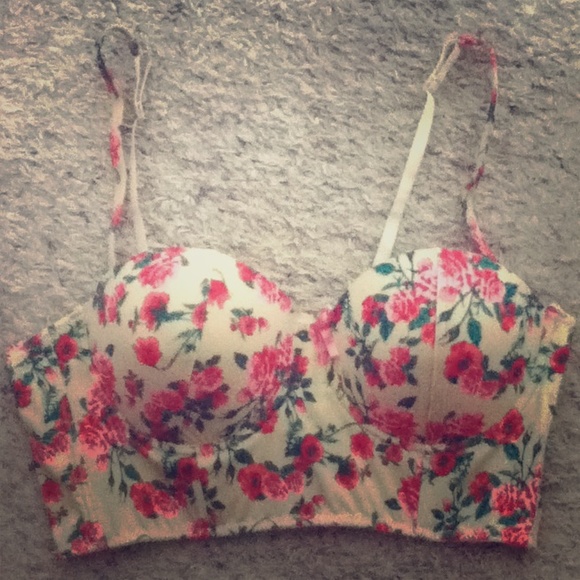 Floral bustier