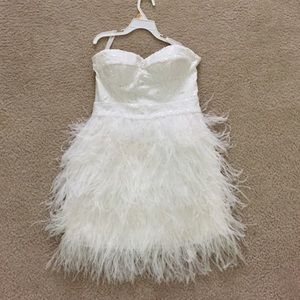 Bebe feather dress