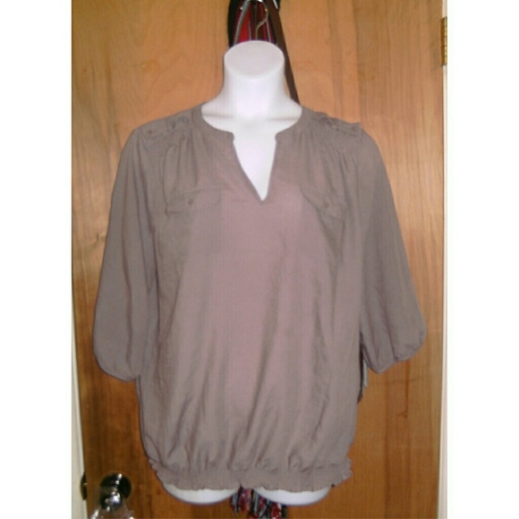 Casual Tan Plus Size Top
