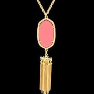 SOLD Coral tassel necklace