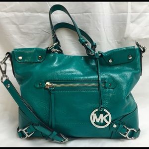 MICHAEL Michael Kors Medium Fallon Satchel Aqua