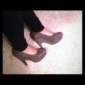 Forever21 Grey Wedge Heels