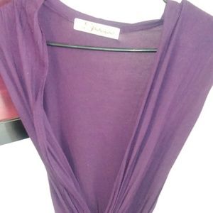 Purple V long dress