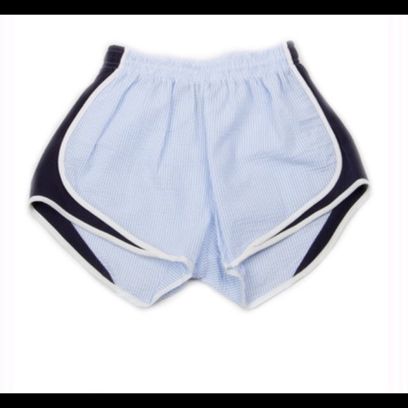 Lauren James Seersucker Running Shorts