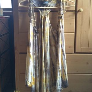 Tye dye cardigan vest