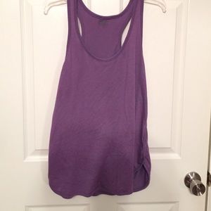 Make+ Model purple razor back tank XL