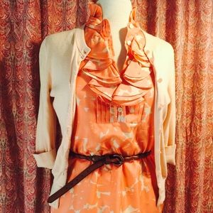 J Crew Silk Sleeveless High Collar Bibbed Blouse