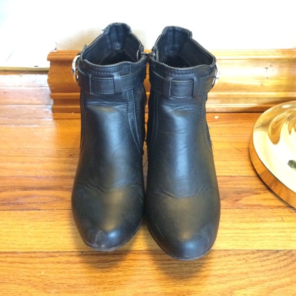 Stylish black ankle booties