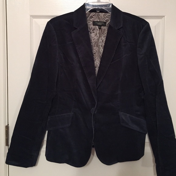 Talbots 12 dark green blazer jacket