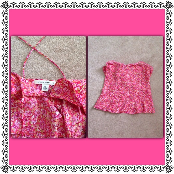 #426 🌺 ️BANANA REPUBLIC PEPLUM TOP - Picture 2 of 2