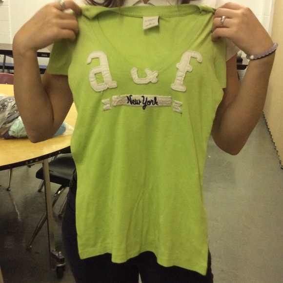 Abercrombie Green V-Neck