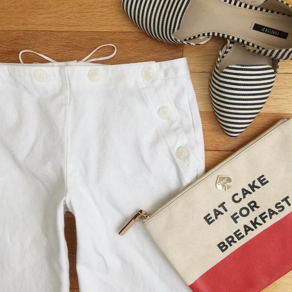 Express Pants - EXPRESS l White Stretch Cotton Sailor Pants