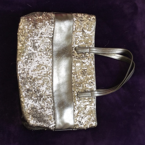 Talbots sequin and silver handbag