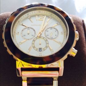 Michael Kors Women's Tortoise Chronograph Watch