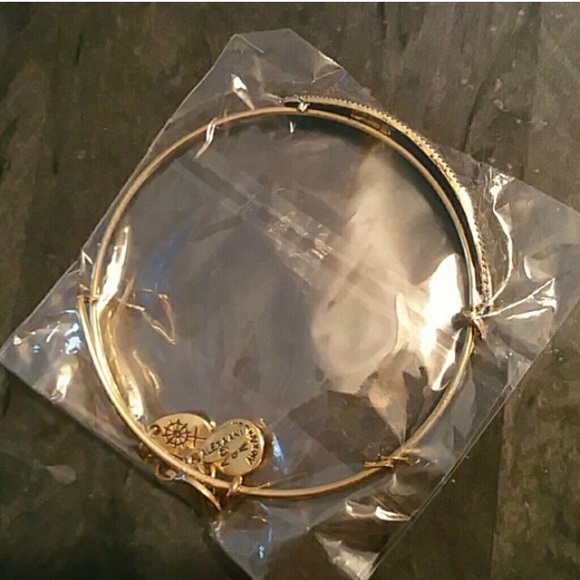 Alex and Ani gold feather bangle