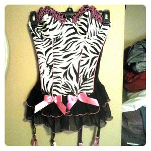 Zebra print corset