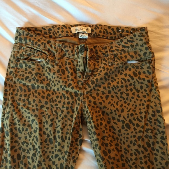 American Apparel Pants - Cheetah print skinny jeans