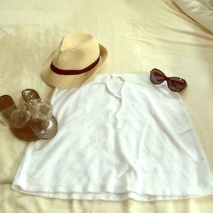 Juicy Couture drawstring white skirt
