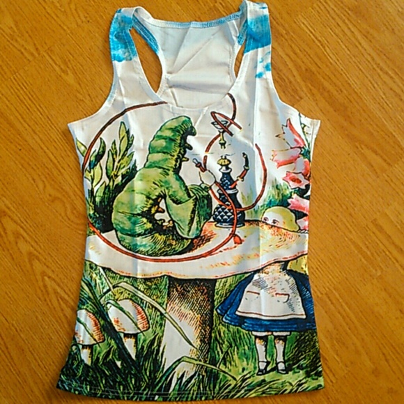 Sold in bundle NWOT Alice in Wonderland tank