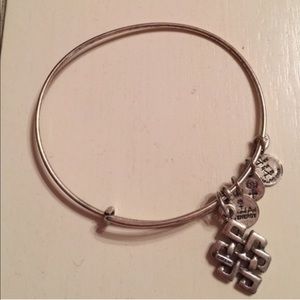Alex & Ani endless knot charm bracelet sliver