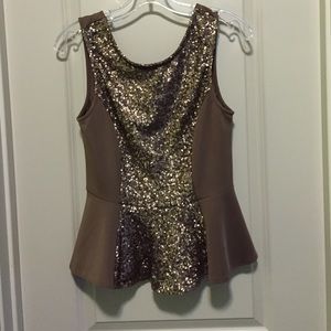 Sequin Peplum top