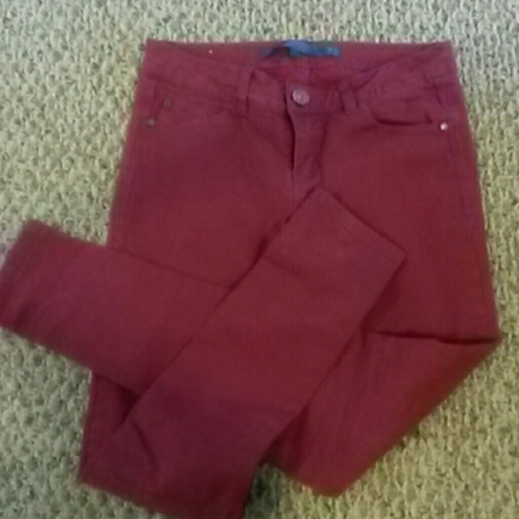 Fuchsia skinny jeans
