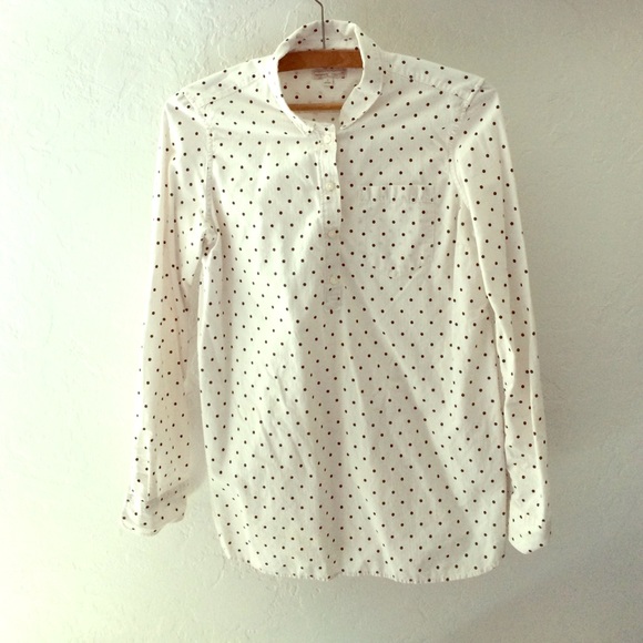 Gap maternity shirt - navy polka dot