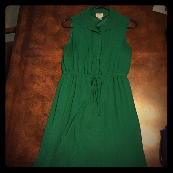 Emerald green vintage dress
