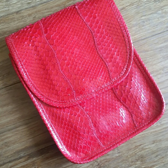 Vintage Falchi Python Clutch or Crossbody - Picture 1 of 4