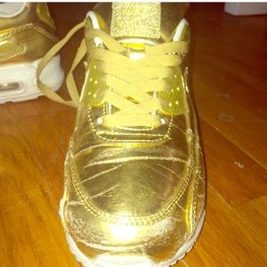 Gold Nike Air Max 90 PRM TAPE Running Sports Shoes