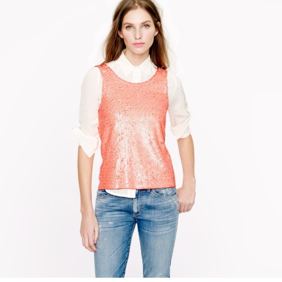 J.crew sequin tank top
