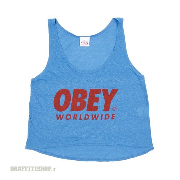 cropped Obey tank