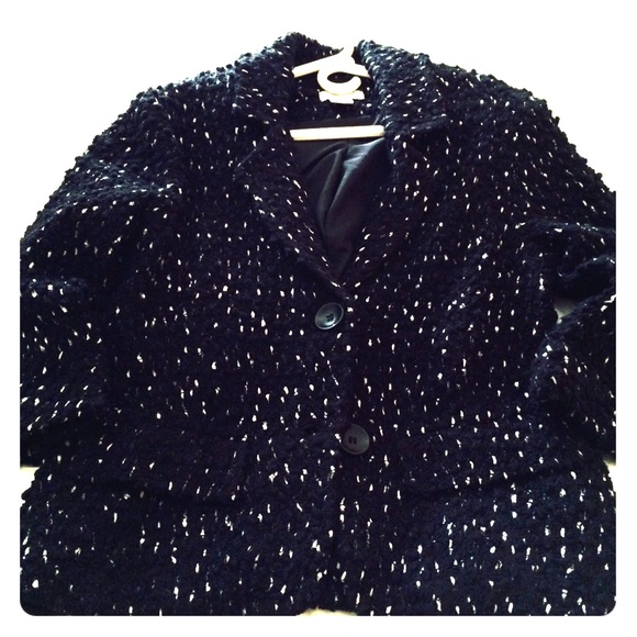 Black and white blazer
