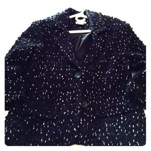 Black and white blazer