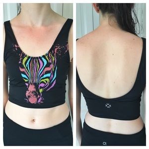 {Urban Outfitters} Cropped Zebra Tank