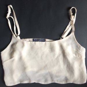 Brandy melville chiffon crop top