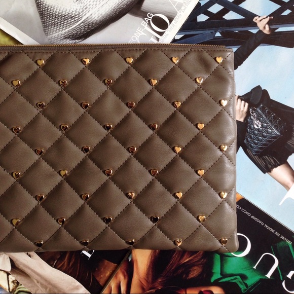 large studded envelope clutch