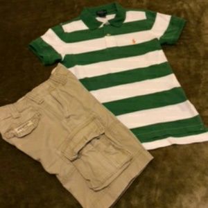 Boy's Polo RL Stripe Knit and Abercrombie Short