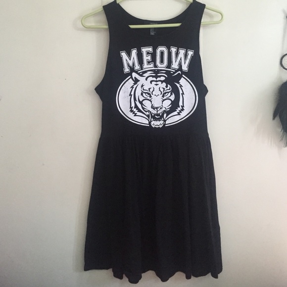 Cute Black "Meow" Dress