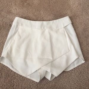White envelope shorts