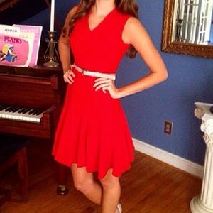 Calvin Klein fitted red dress for work or play