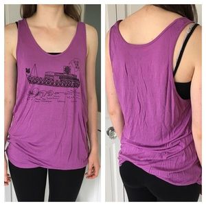 {American Apparel} Fuscia Yoki Shop Tank